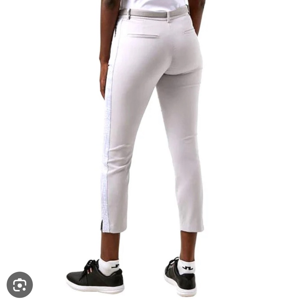 J. Lindeberg LEI side stripe Light Gray golf pants